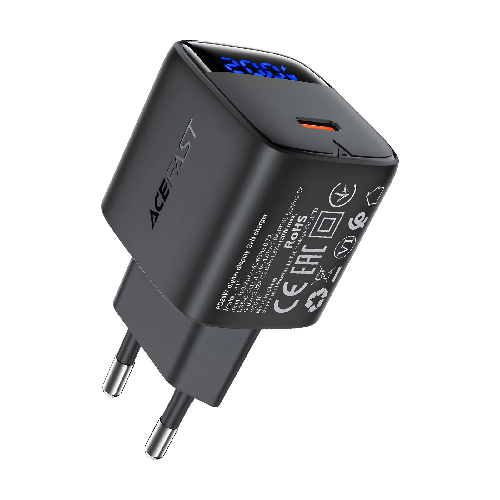 Acefast Fast USB-C Port Charger with Digital Display A113, image 1