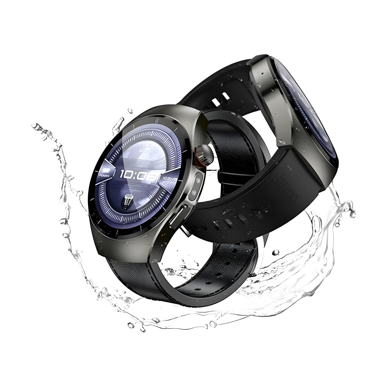 Hoco Silicone & Leather Double Strap Smart Watch Y40